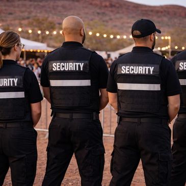 Crowd controllers at a Pilbara Event - Event security