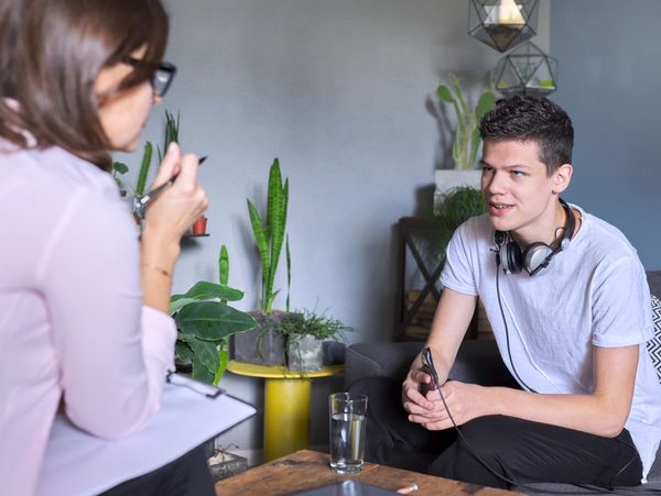 Young boy at counseling.