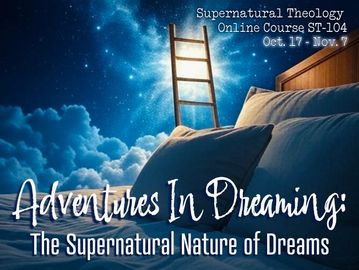 A dreamy night sky with a ladder reaching into the stars above a cozy bed.
