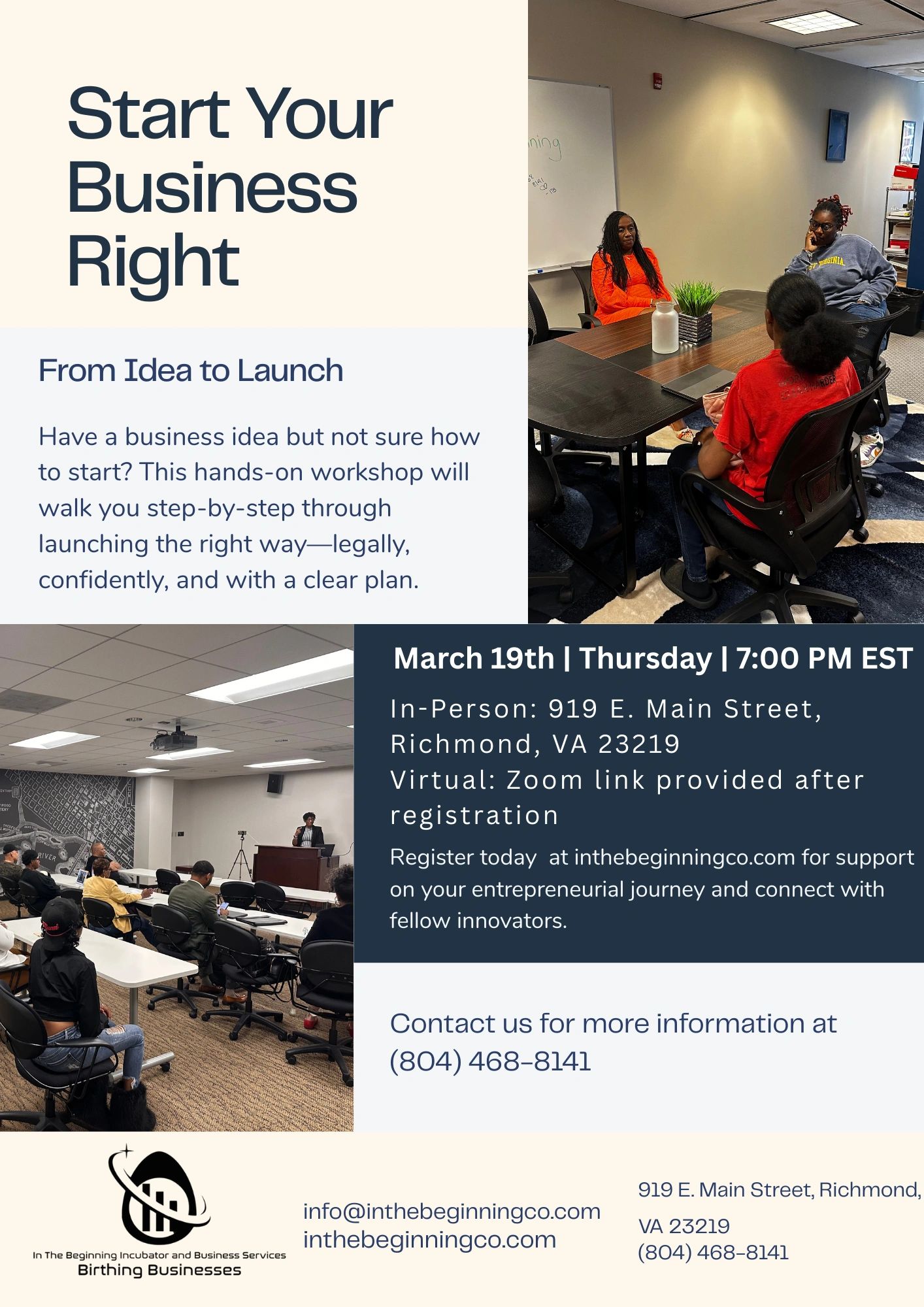 Start Your Business Right Workshop
