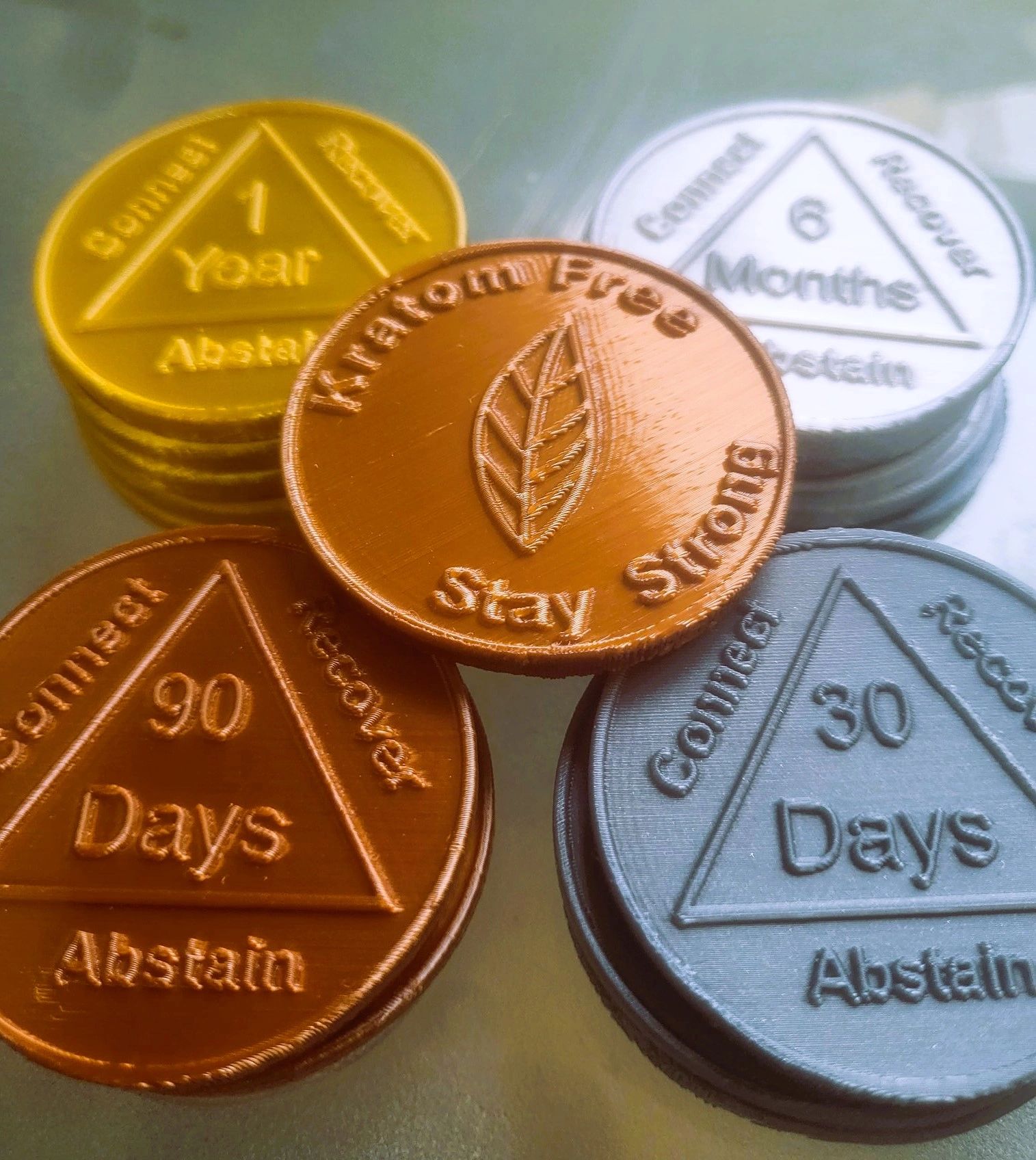 kratom sobriety abstinence coins