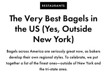 The Very Best Bagels in the US