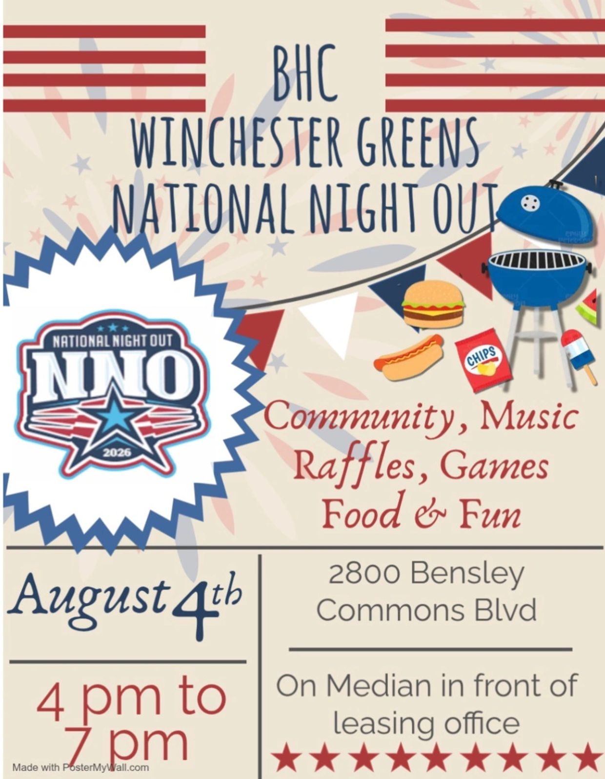 Flyer for National Night Out event.