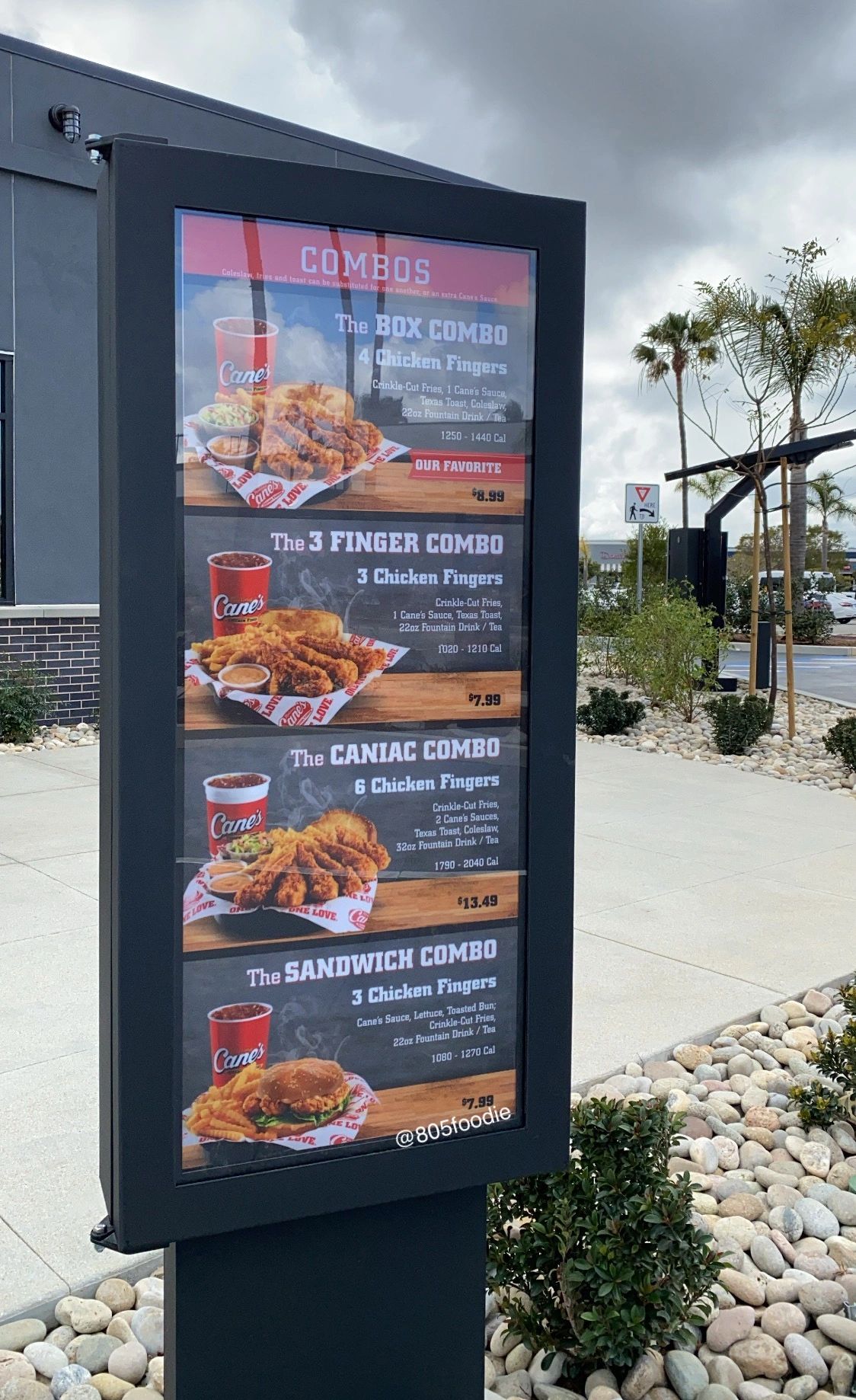 Menu  Raising Cane's