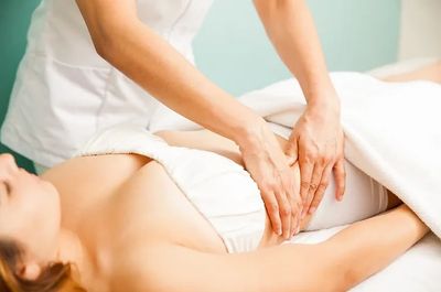 Lymphatic drainage massage.