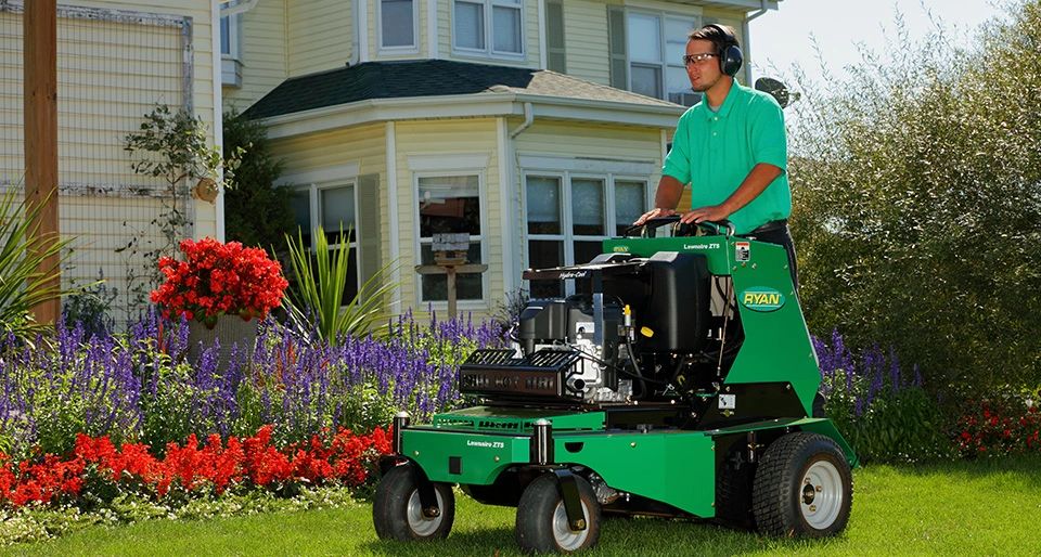 Ryan ZTS Lawn Aerator Stand On Equipment Rental Outdoor Equipment Solutions Merriam KS