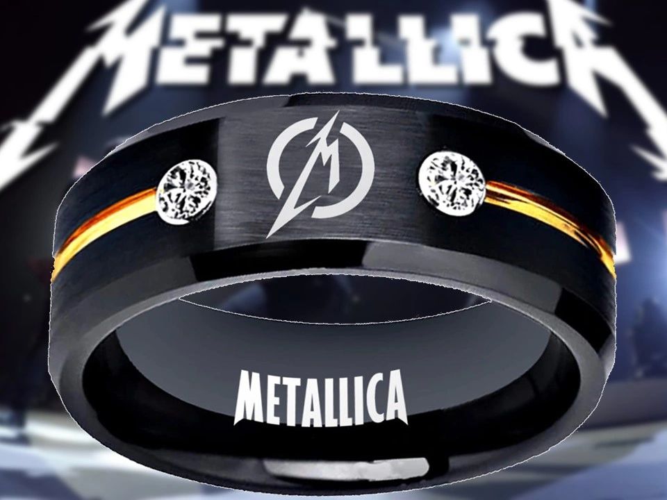 Metallica Ring Black & Gold Wedding Ring #metallica