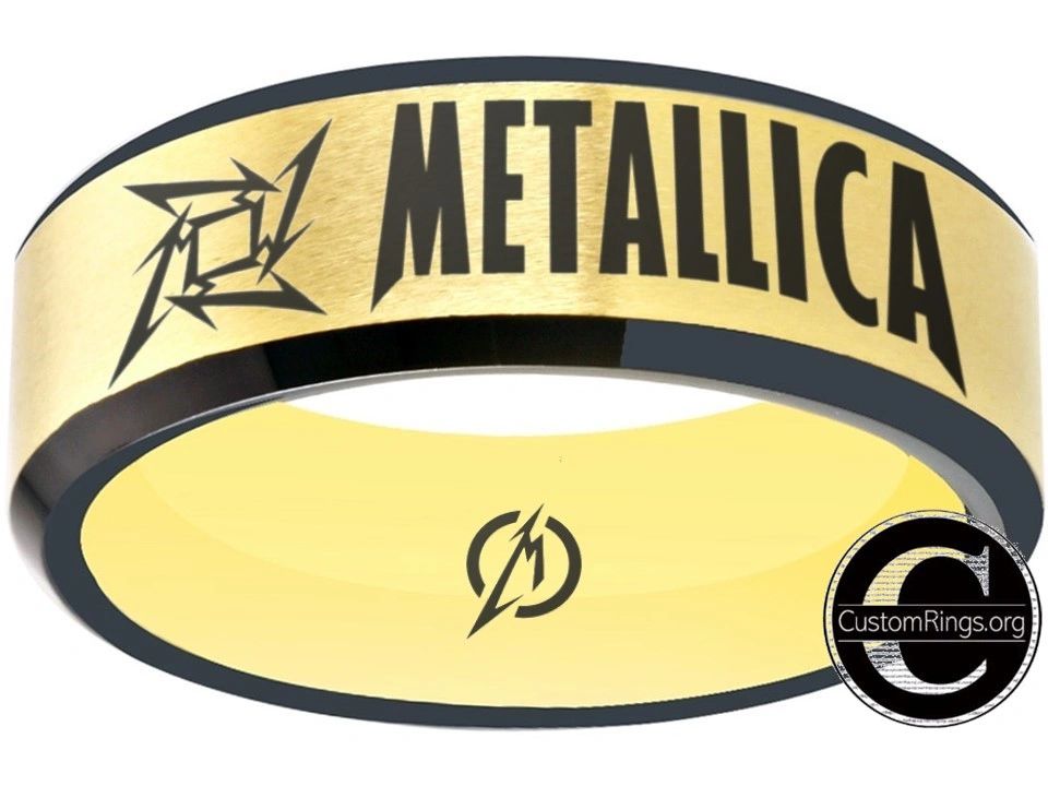 Metallica Ring Gold & Black Wedding Ring #metallica