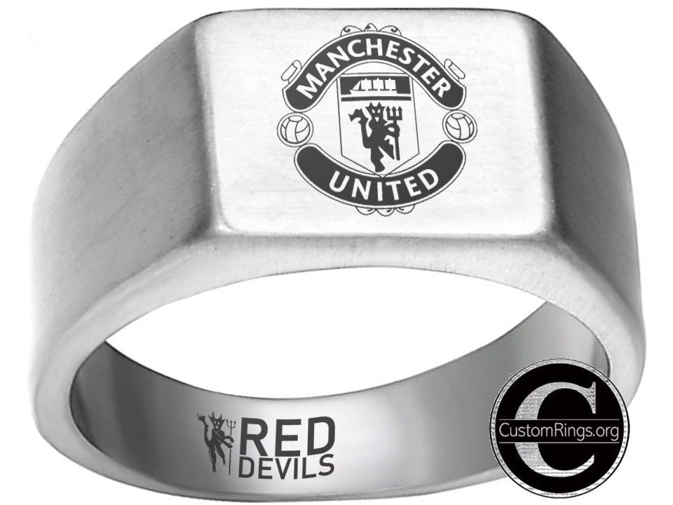 Manchester United Ring Red Devils Logo Ring Silver Titanium #mufc  #ManchesterUnited