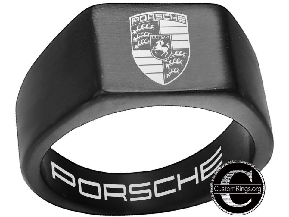 Porsche Ring Porsche 911 Ring 10mm Black Titanium Ring Sizes #porsche