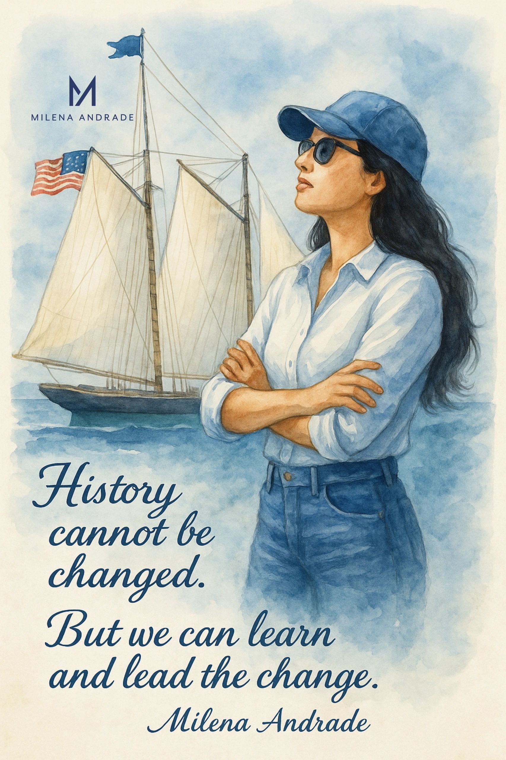 History cannot be changed.
But we can learn and lead the change.
Milena Andrade