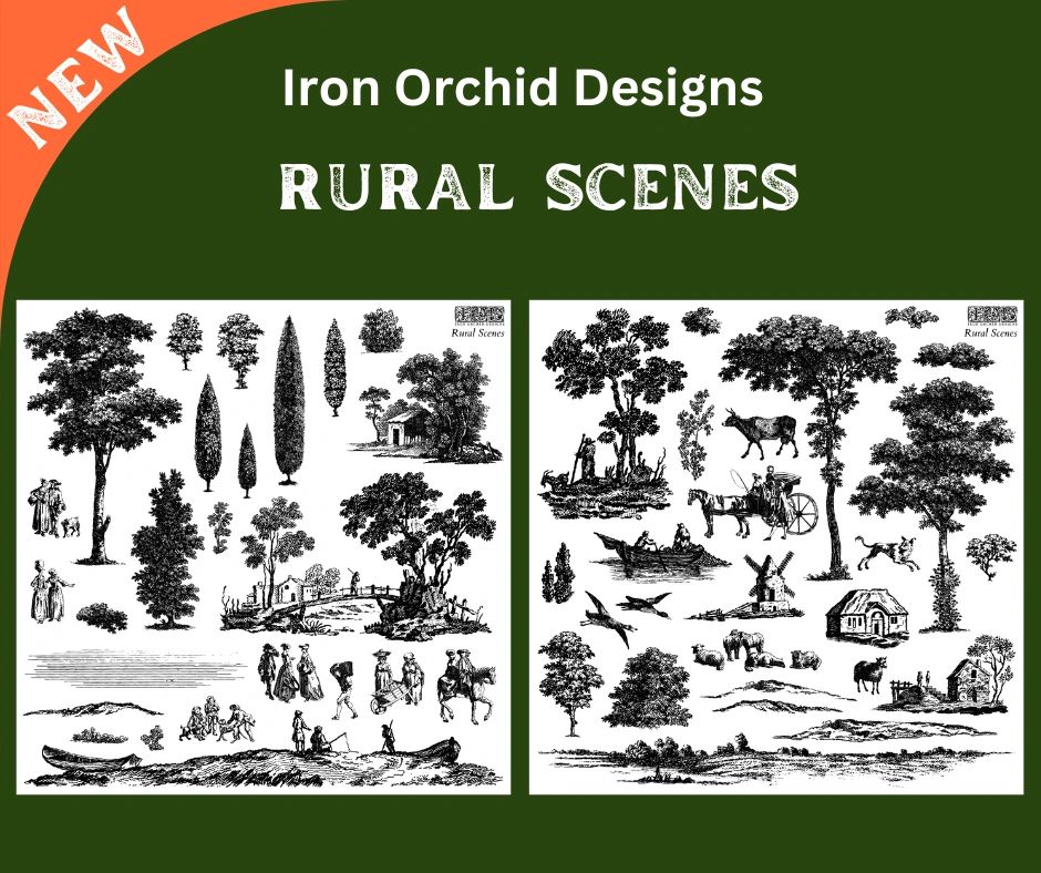 Rural Scenes 12” X 12” TWO SHEETS
