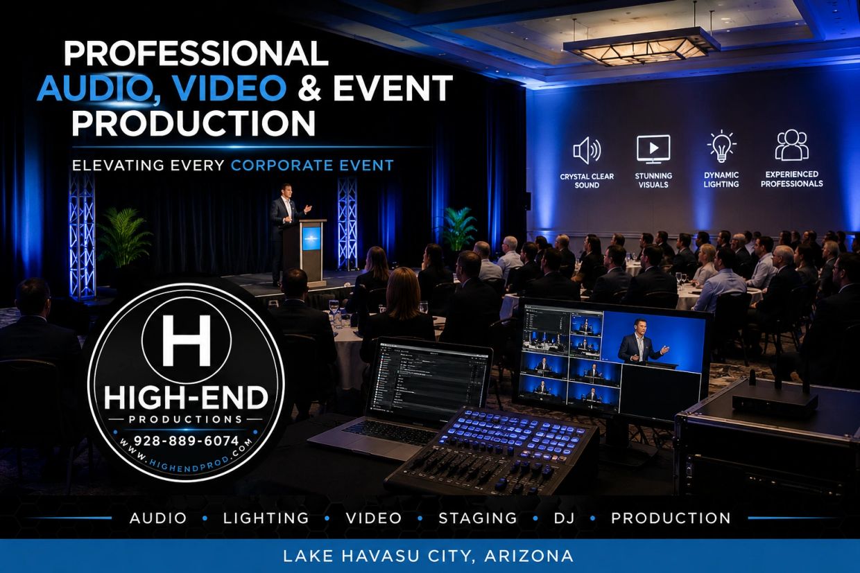 Professional corporate audio, video and event production in Lake Havasu City, Arizona