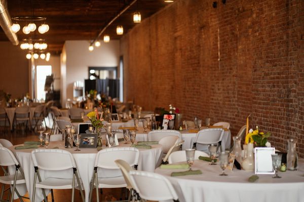 Wedding reception setup at The1900 Livingston, Montana
