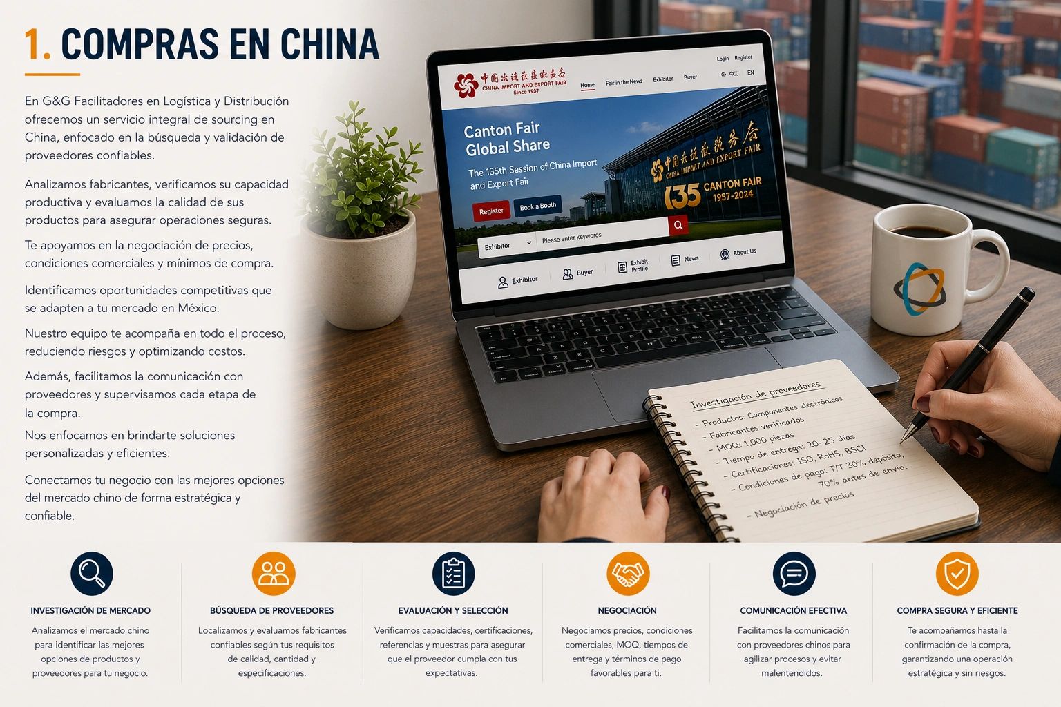Servicio integral para compras en China, asegurando proveedores confiables y operaciones seguras.
