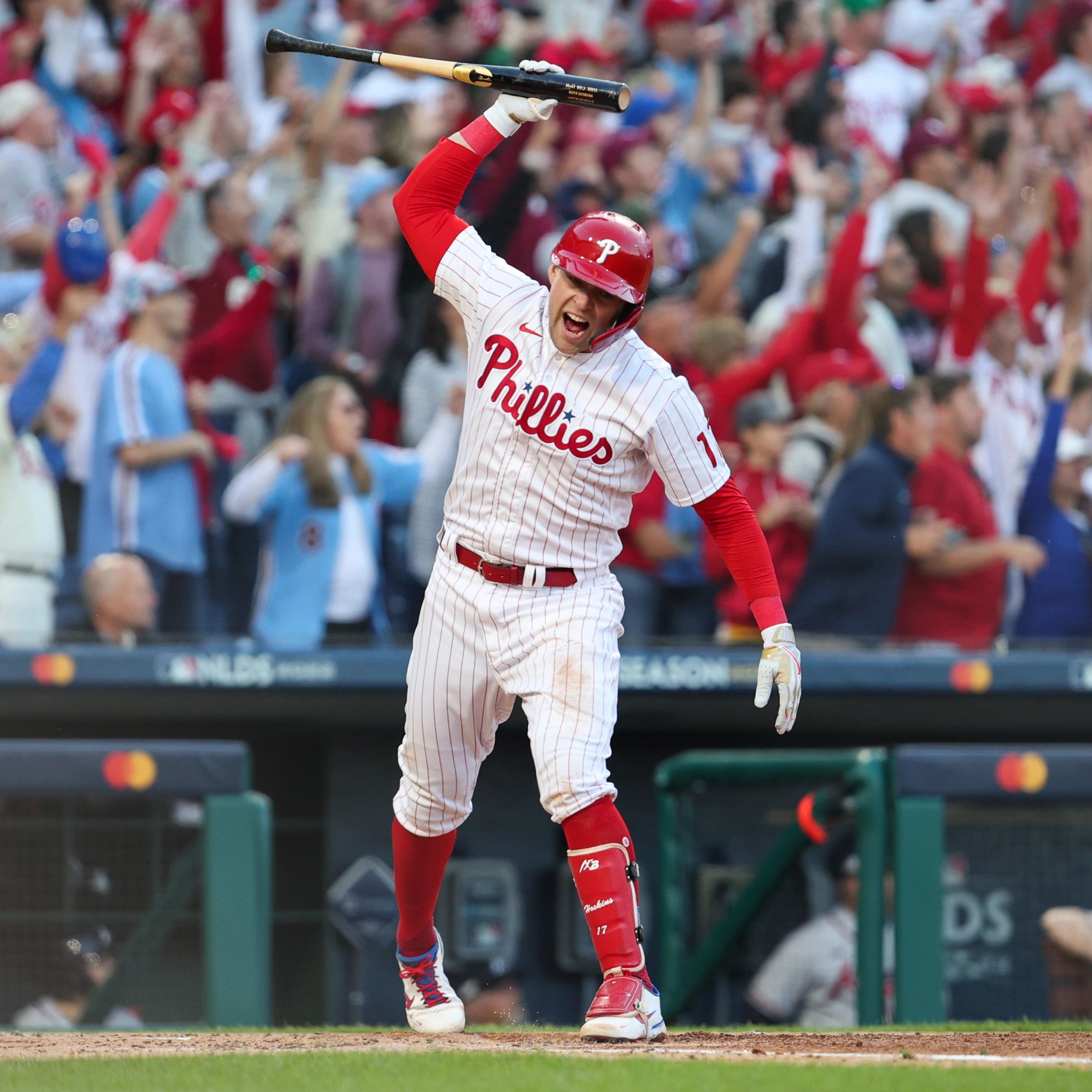 Framed Rhys Hoskins the Bat Spike 2022 NLDS -  Norway