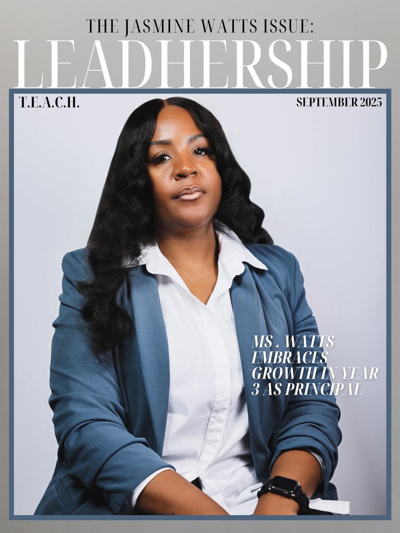 Jasmine Watts poses for her T.E.A.C.H. issue cover.