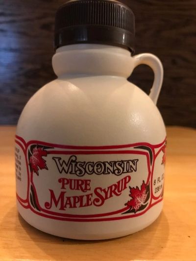 Wisconsin Pure Maple Syrup jug