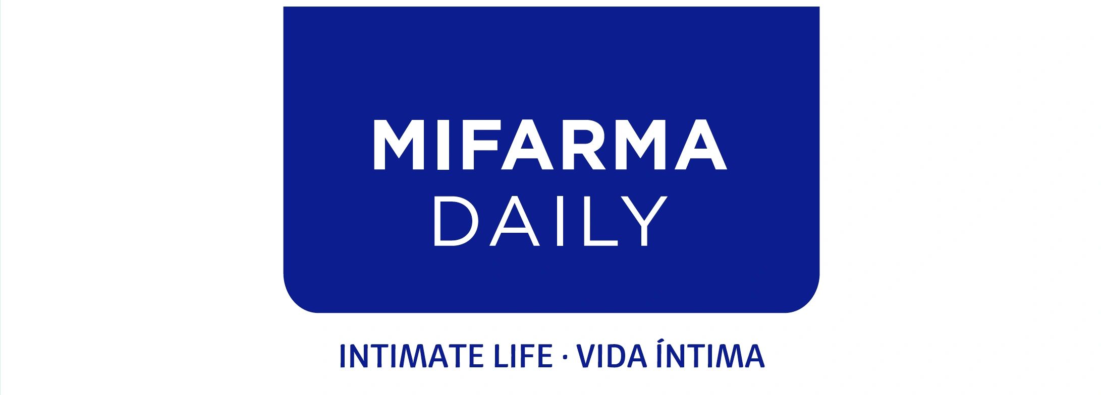 MIFARMA DAILY logo with the tagline Intimate Life in English and Spanish.