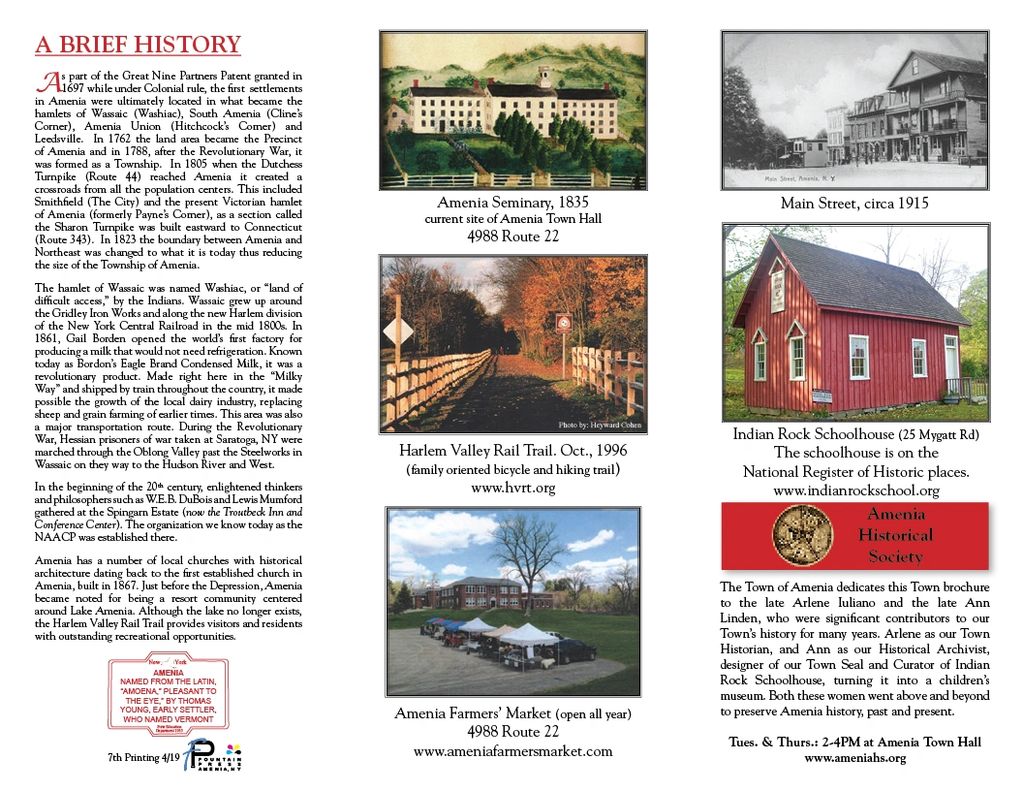 trifold historical design and layout