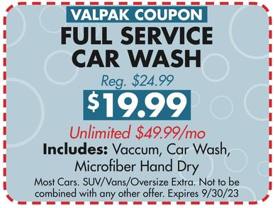 Valencia car wash coupons cheap carwash Santa Clarita dapper dans crista Creekside full service