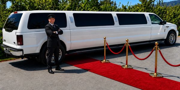White Ford Excursion stretch limousine in Grants Pass  Oregon