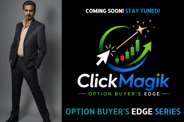 Man in suit promoting ClickMagik Option Buyer's Edge series.