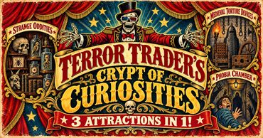Terror Trader's Crypt of Curiosities opens Saturday, October 3, 2026. 