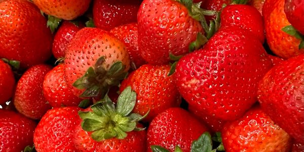 Fresh strawberries sourced from Whole Foods. 