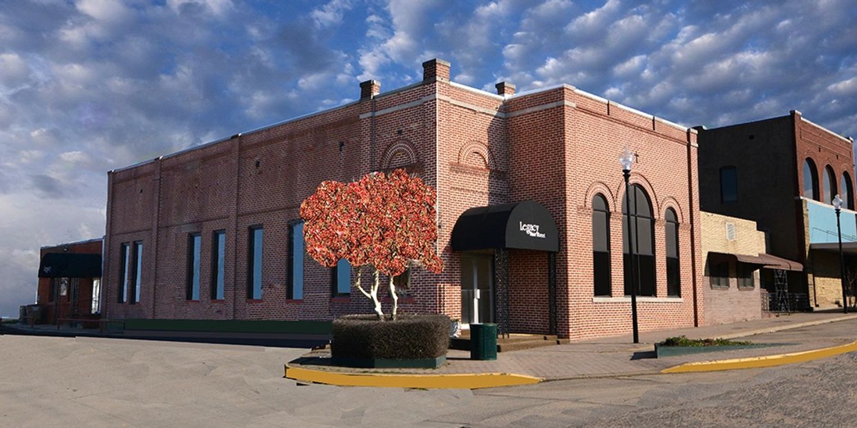 Legacy On Main Street, 224 N. Main Street, Eufaula, OK 74432.  On the corner of Main Street and Pine