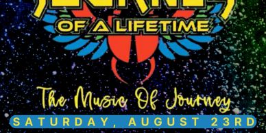 Poster for "Journey of a Lifetime" dinner and show event on August 23rd.