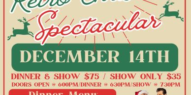 Retro Christmas show with dinner on December 14th.