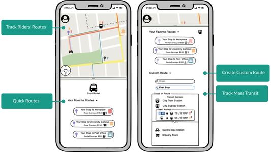 Hopbus lets commuters dynamically serve as ride hosts (Drivers) for other commuters.
