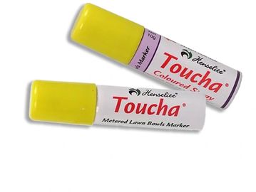 Easy to use, pressure pack, for marking touchers.

Portable, handy and may be applied to bowl withou