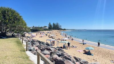 Beautiful, relaxing Moffat Beach, near Caloundra on the Sunshine Coast of South East Queensland