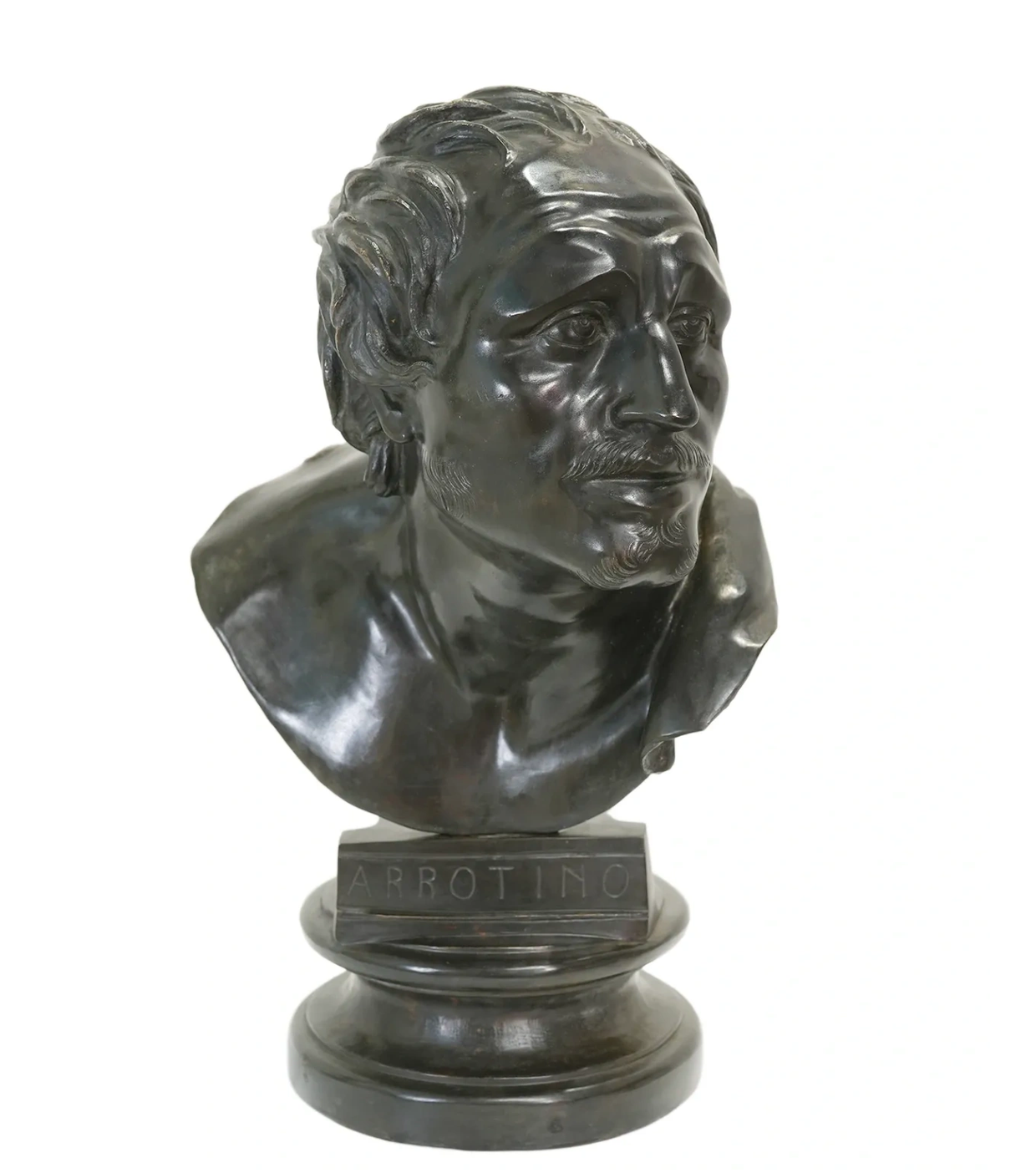 Arrotino (Knife Sharpener) life-size bronze bust by Fonderia Artistica Chiurazzi, Naples