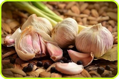 Cloves of garlic.

