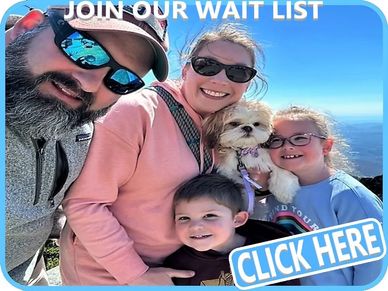 A Shih Tzu pup and her family encouraging folks to join the Pup-Tzu WNC Wait List in NC.