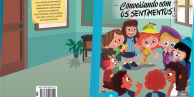 Children happily sharing emotions and stories in a colorful classroom setting.