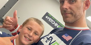 Father and son bonding over Azle Jiu Jitsu