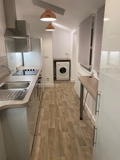 well lit kitchen