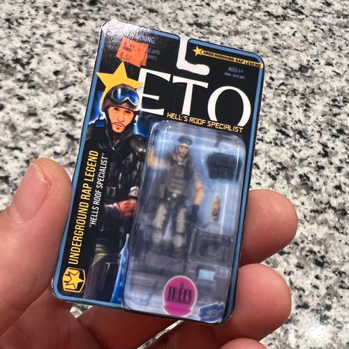LIMITED EDITION ETO FIGURINE CARD. ONLY 25 Handmade and numbered from artist Rudy WiLL.