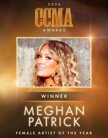 Meghan Patrick wins Female Artist of the Year at 2026 CCMA Awards.