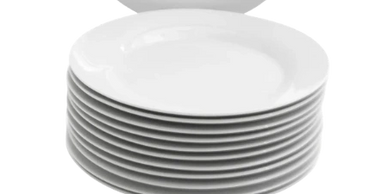 scalloped edge dinner plate rentals