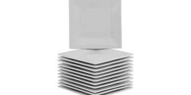 square dinner plater rentals