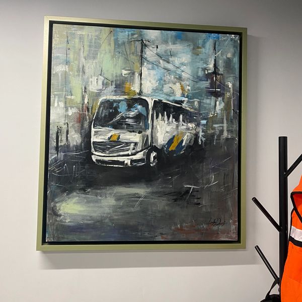 Cuadro personalizado para empresa de transporte. 