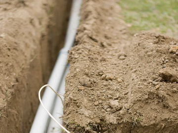 Pipes in a trench