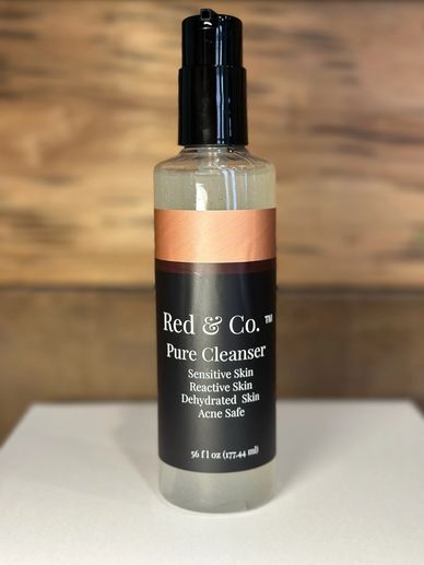 Red &amp; Co. Pure Cleanser bottle for sensitive and acne-prone skin.