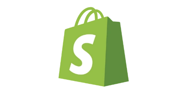Green shopping bag logo with white 'S' on black background.