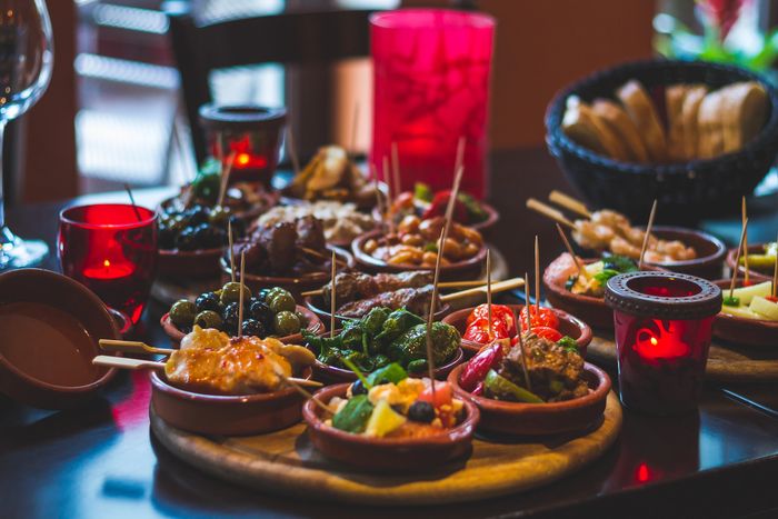 Spanish Tapas served in a restaurant